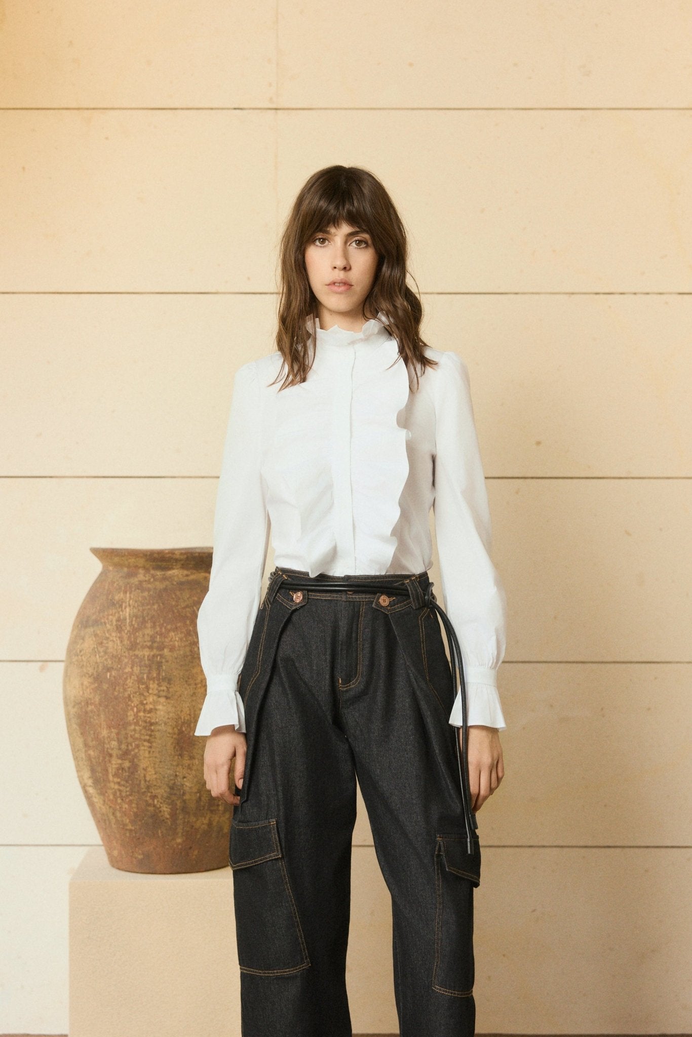 PANTALÓN DENIM NEGRO LEO - SEEIOU