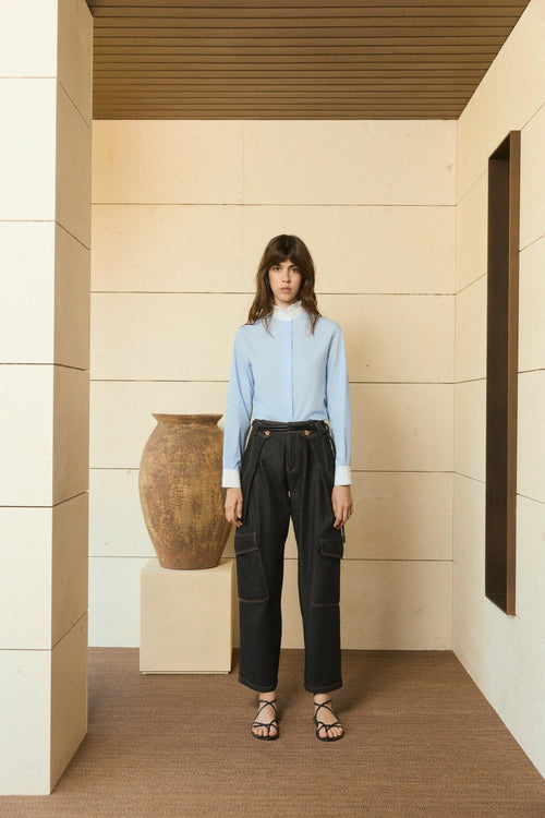 PANTALÓN DENIM NEGRO LEO