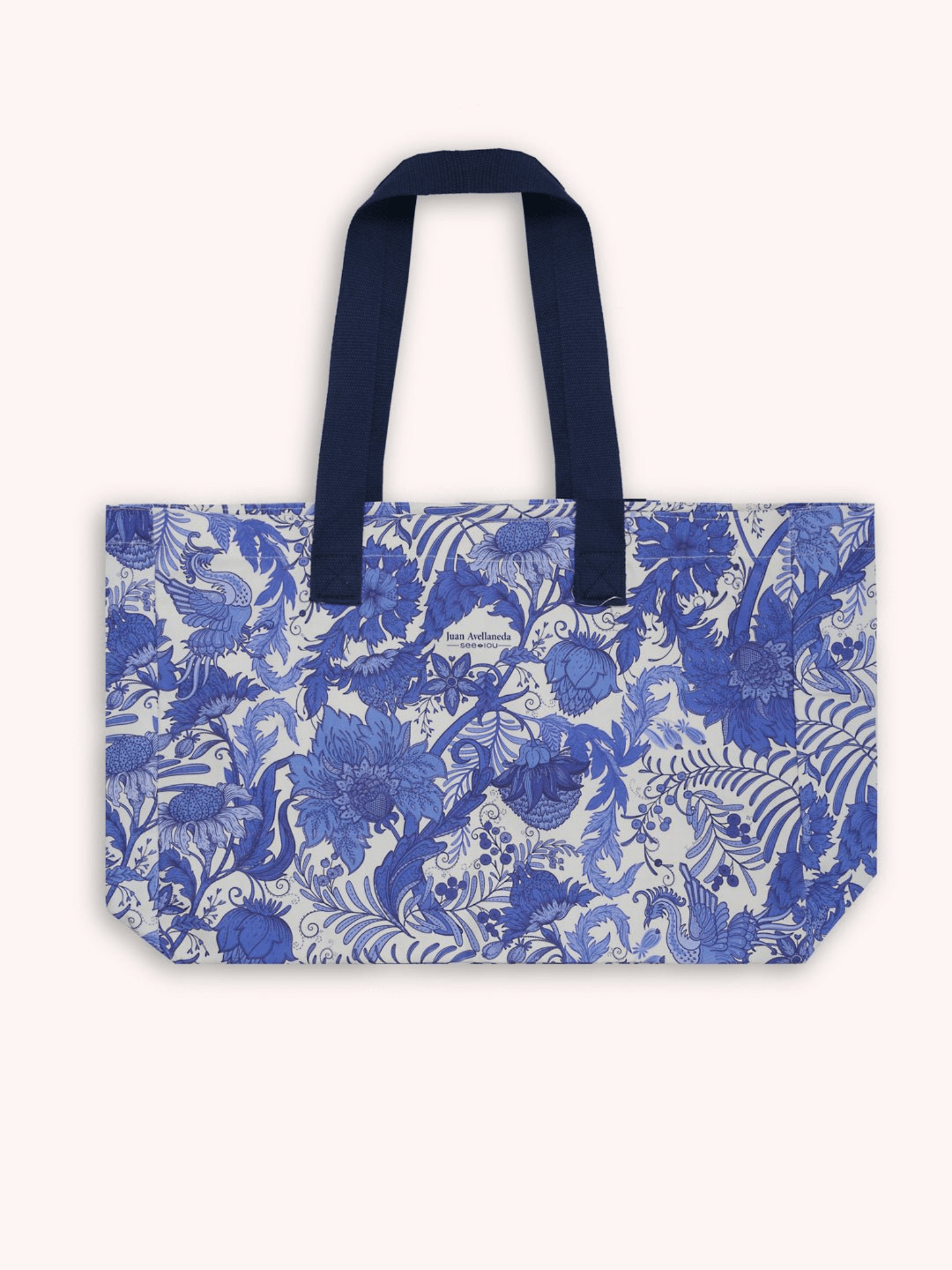 TOTE BAG AZUL JUAN AVELLANEDA X SEE IOU - SEEIOU