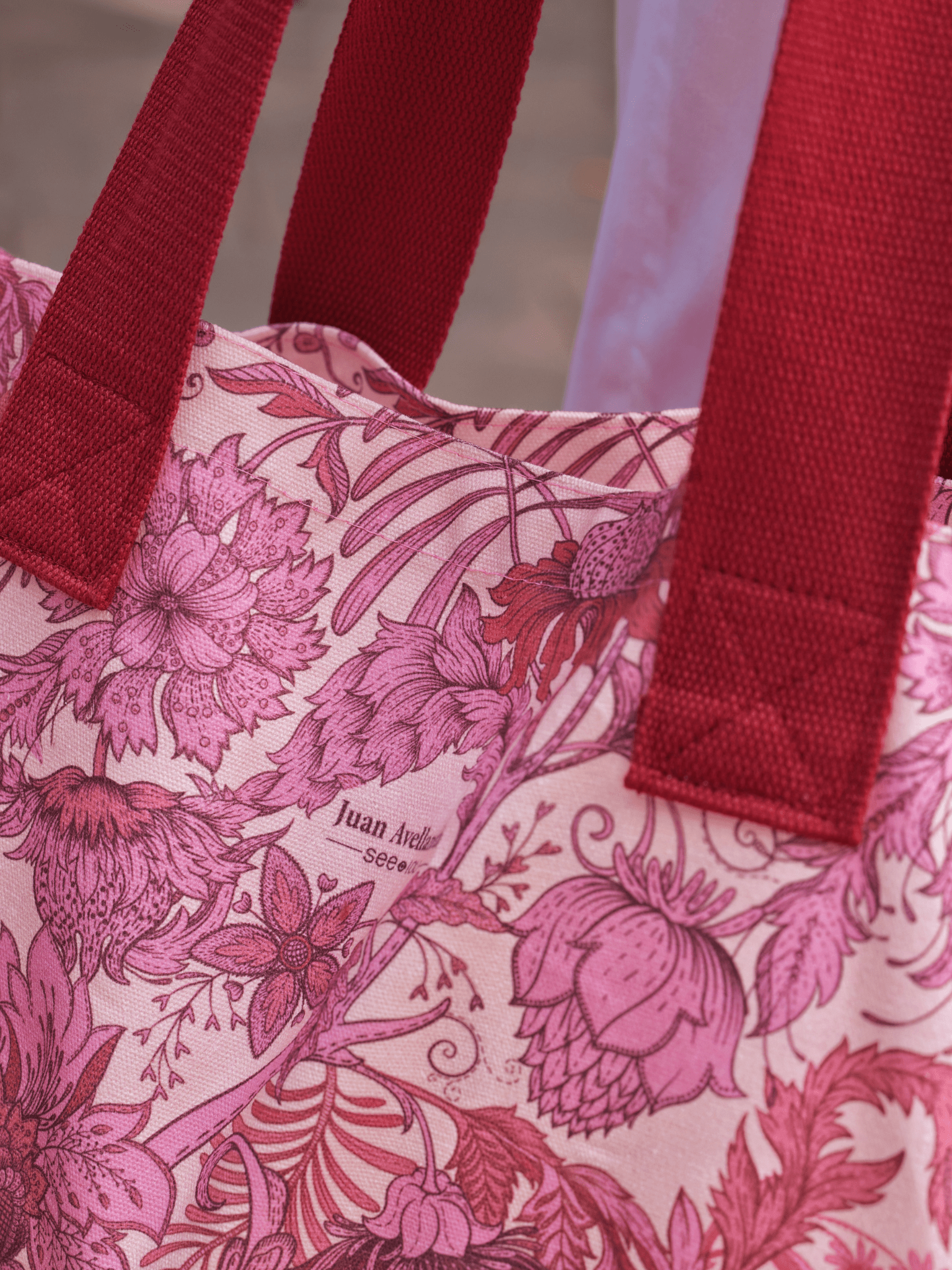 TOTE BAG ROSA JUAN AVELLANEDA X SEE IOU - SEEIOU