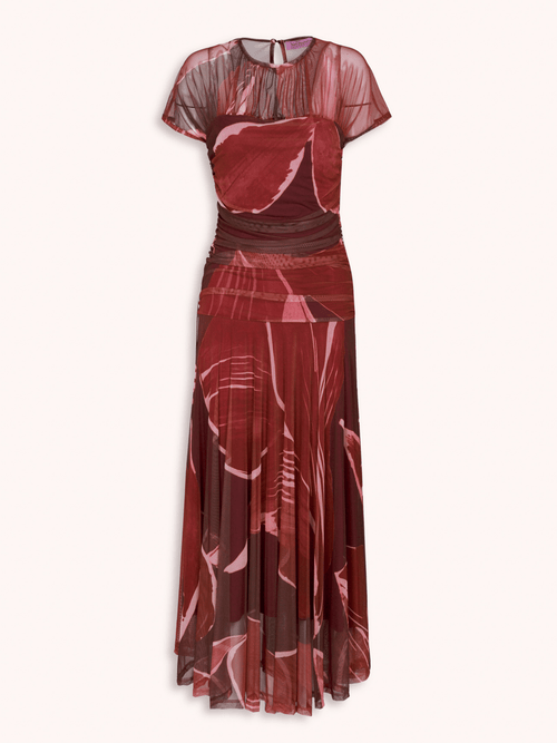 VESTIDO BURDEOS GAZELLE