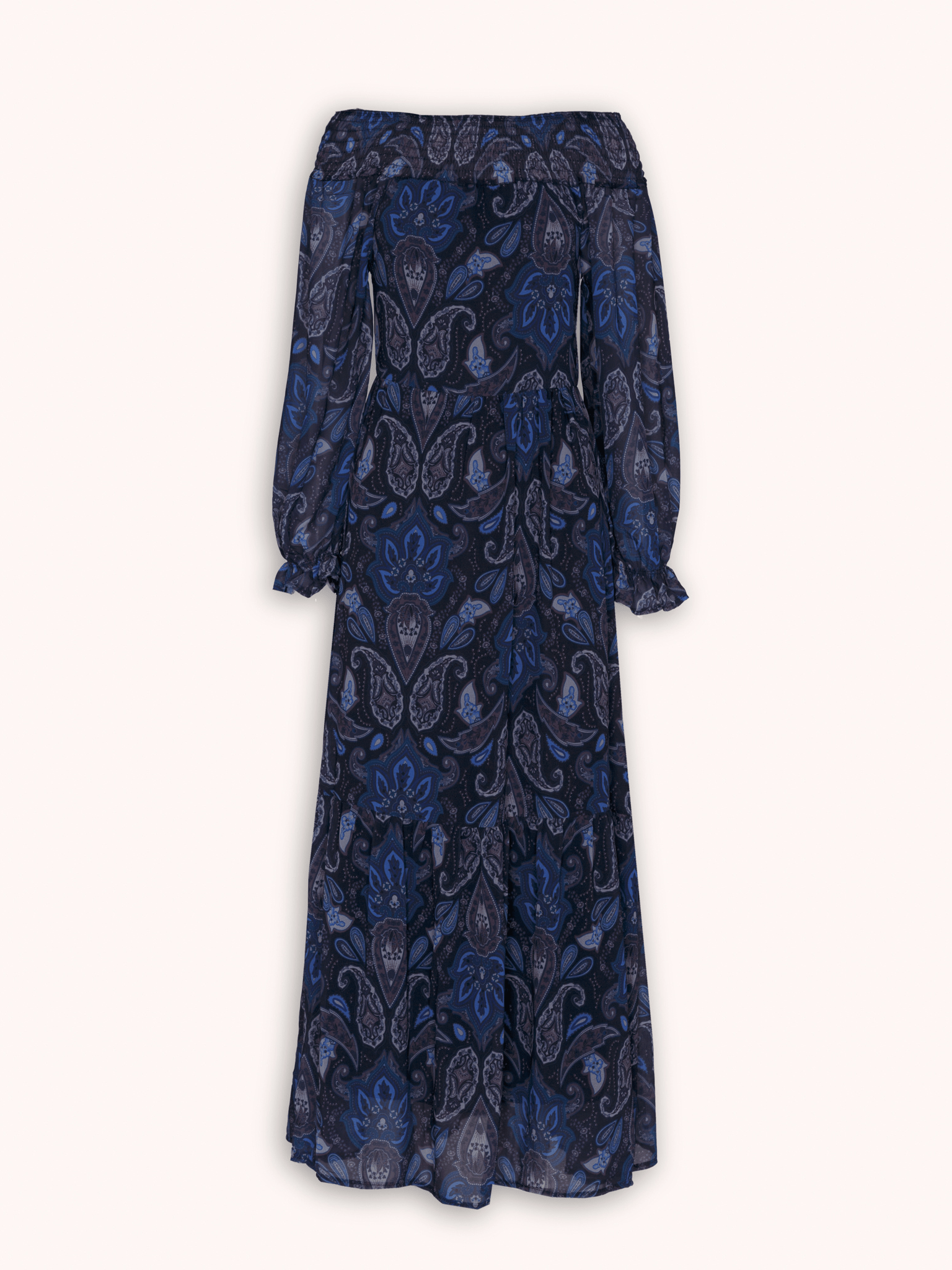 VESTIDO ESTAMPADO AZUL ASSIA - SEEIOU