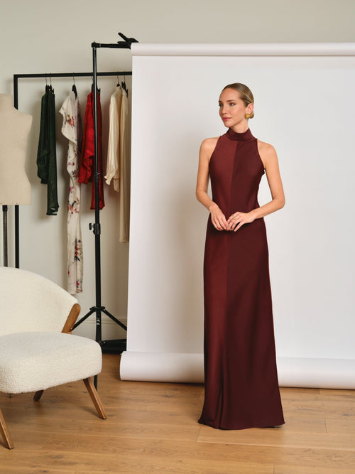 VESTIDO GRANATE INDIRA