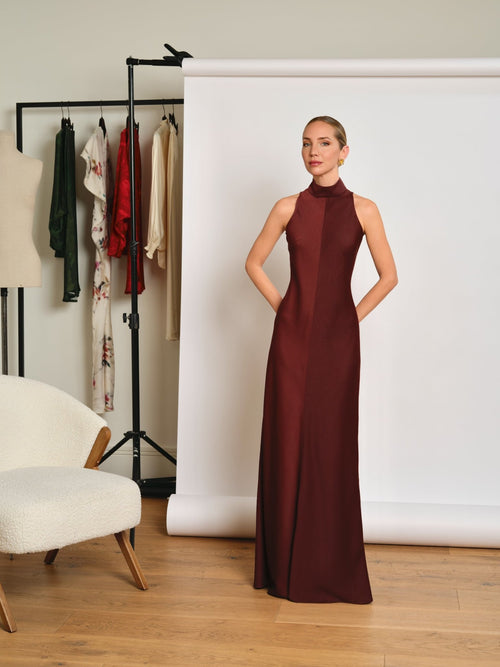 VESTIDO GRANATE INDIRA