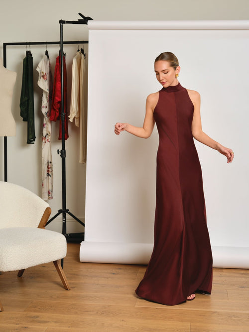 VESTIDO GRANATE INDIRA