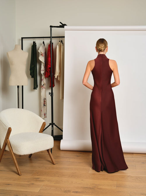 VESTIDO GRANATE INDIRA